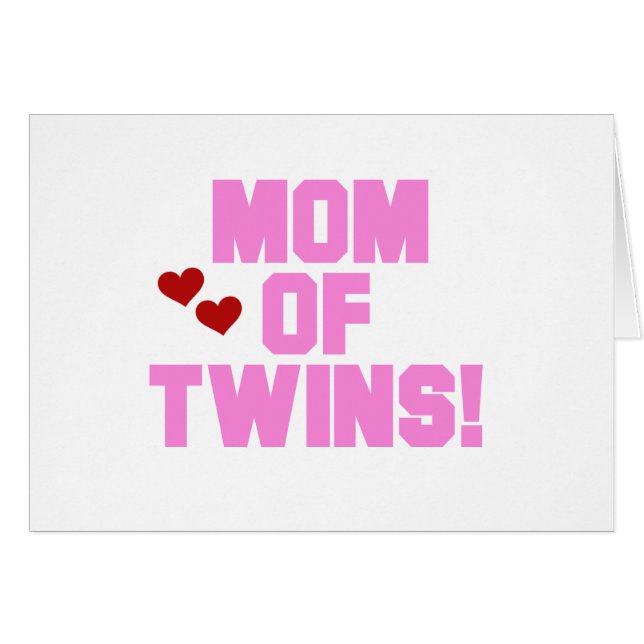 Mum of Twins-Pink Text Tshirts and Gifts (Front Horizontal)
