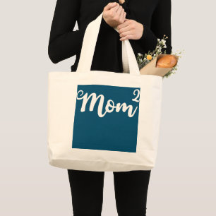 Mum Of Two Kids Mother's Day mum of twins Large Tote Bag