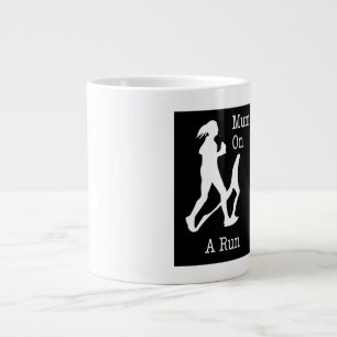 Mum on a run T shirt gift present women Large Coffee Mug