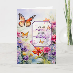 Mum on Her Birthday Bright Wildflower Garden Card