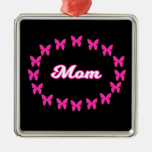 Mum ORNAMENT With Cute Pink Butterflies