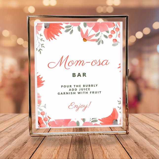 Mum-osa Bar A Little Wildflower Girl Baby Shower Poster (Creator Uploaded)