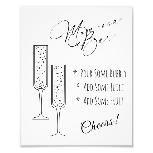 Mum-osa Bar Display Sign (Front)