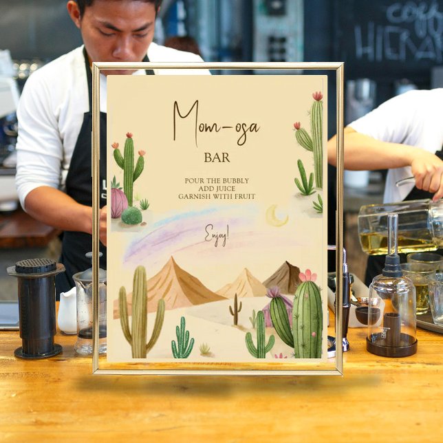 Mum-osa Desert Oh Cactus Boho Arch Baby Shower Poster (Creator Uploaded)