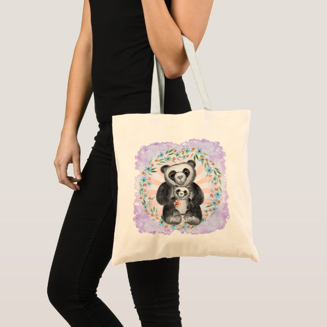 Mum Panda Bear Love custom  Tote Bag (Front (Product))