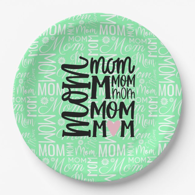 Mum     paper plate (Front)