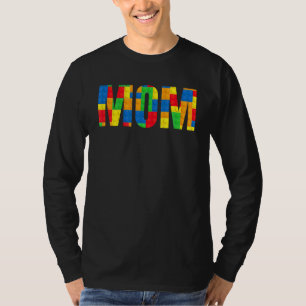 Mum Parent Brick Master Builder Building Blocks Se T-Shirt
