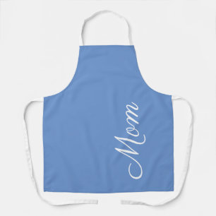 Mum Pastel Blue Script Personalised Baking Apron