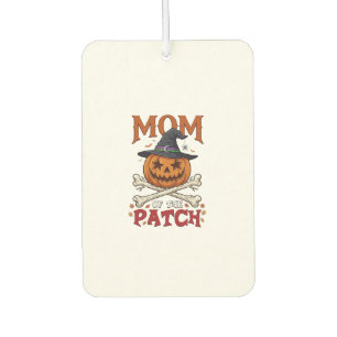 Mum Patch Halloween Pumpkin Witch Hat Crossbones_1 Car Air Freshener