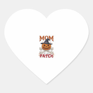 Mum Patch Halloween Pumpkin Witch Hat Crossbones_1 Heart Sticker