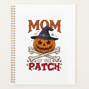 Mum Patch Halloween Pumpkin Witch Hat Crossbones_1 Planner