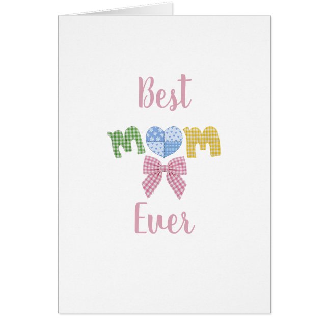 Mum Patchwork Mother's Day Birthday Greeting Card (Front)