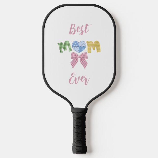 Mum Patchwork Mother's Day Gift Custom Carbon Pickleball Paddle (Front)