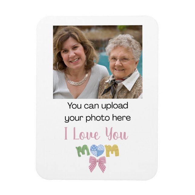 Mum Patchwork Mother's Day Gift Custom Photo Magnet (Vertical)