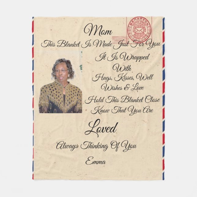 Mum Personalise Fleece Blanket (Front)