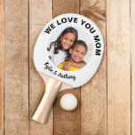 Mum Personalised Photo Ping Pong Paddle<br><div class="desc">Celebrate the world's greatest mum with this fun custom photo white and black ping pong paddle. Easily personalise with a favourite photograph (crop if necessary to a square with the subjects in the middle before uploading). You can personalise "We Love You Mum" to something in similar length such as "Best...</div>