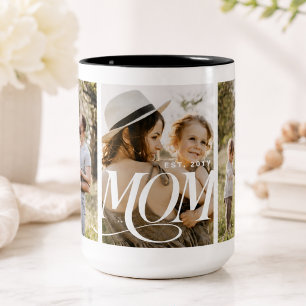 Mum Personalised Photo Two-Tone Coffee Mug