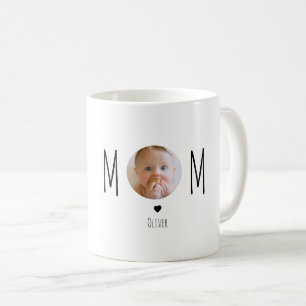 Mum Photo Baby Face Modern Coffee Mug