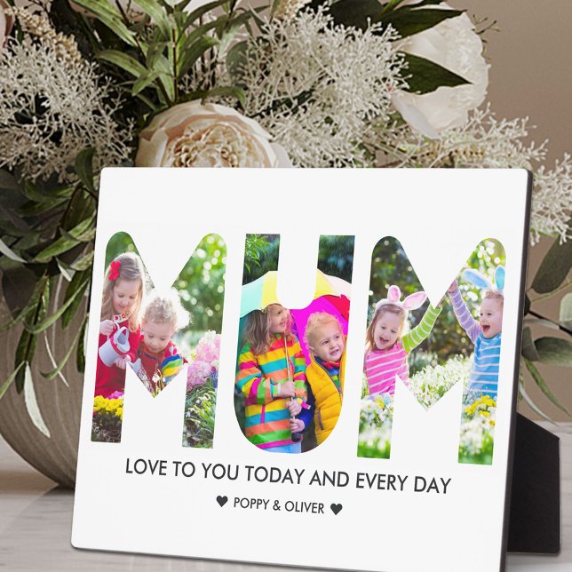 MUM Photo Collage 3 Letter Cutout Personalised Plaque (Creator Uploaded)
