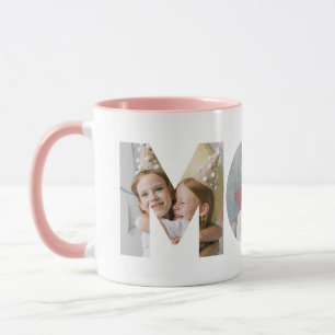 Mum Photo Collage Cutout Mother's Day Birthday Mug