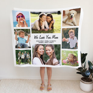 Mum Photo Collage Fleece Blanket
