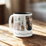 Mum Photo Collage Mother's Day Gift Two-Tone Coffee Mug<br><div class="desc">This is a photo collage that spells out the word MUM along with a custom message. This is the perfect gift for mum for mother's day,  her birthday or Christmas.</div>