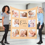 Mum photo collage peach Mother's Day Fleece Blanket<br><div class="desc">A gift for your mother,  celebrating her life with a collage of 8 photos.  Black text: Best Mum EVER. Personalise and use your own photos of her,  family. Add a name.  Peach background. Perfect as a Mother's Day gift,  for birthdays and Christmas.</div>