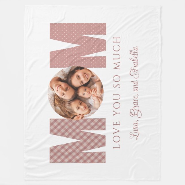 Mum Photo Fleece Blanket (Front)
