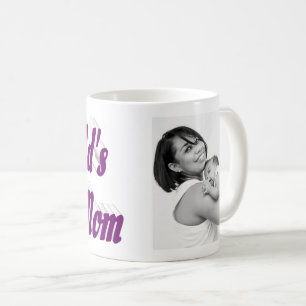 Mum Photo purple typography Mothers Day Coffee Mug