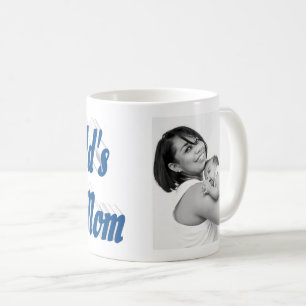 Mum Photo sea blue typography Mothers Day Coffee Mug