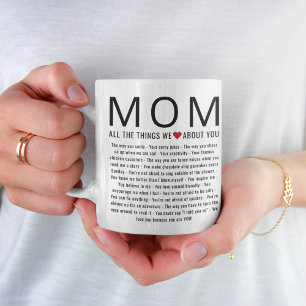 Mum Photo Things We Love About You Mother's Day  Coffee Mug