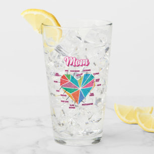 Mum Pie Heart All Mum Titles Glass