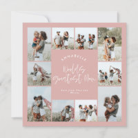 Mum pink chic elegant modern minimal photo collage