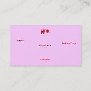 Mum Pink Rose I Profile Card