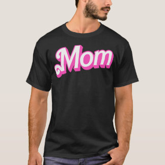 Mum Pink White Overlapping Font Halloween Costume T-Shirt