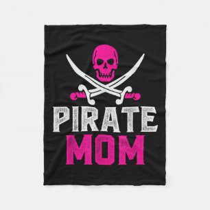 Mum Pirate Graphic Quote Design Fleece Blanket