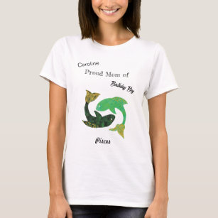 Mum Pisces Zodiac Sign, Birthday T-Shirt