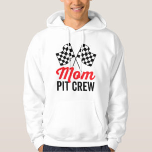 Mum Pit Crew for Racing Party Team Mummy Costume Hoodie