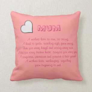 Mum poem pillow