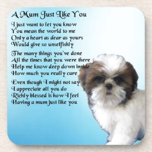 Mum Poem - Shih Tzu Design Coaster