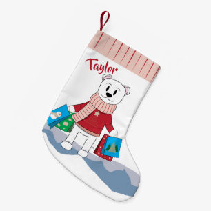 Mum Polar Bear with Shopping Bags Stocking