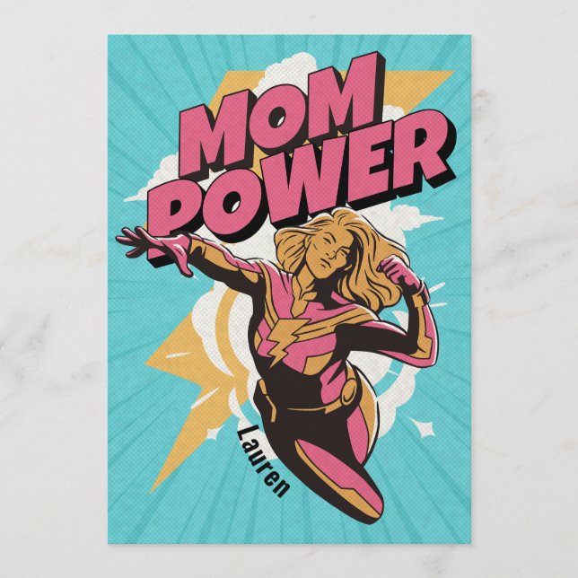 Mum Power Personalised Mother's Day Card (Front)