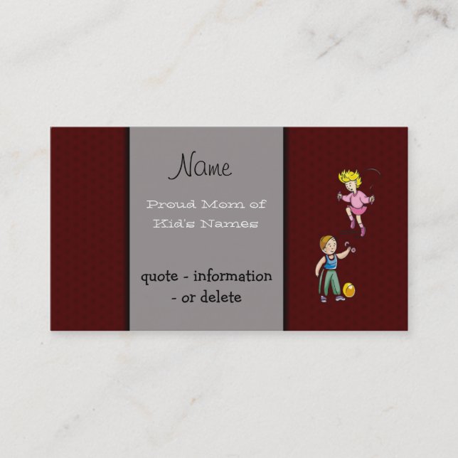 Mum Profile Card Template (Front)