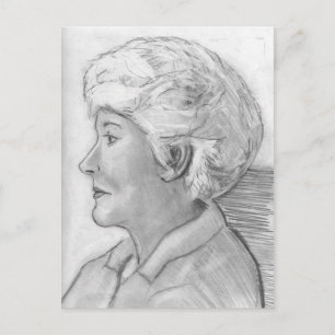 Mum Profile Portrait c. 2004 / 2005 Postcard