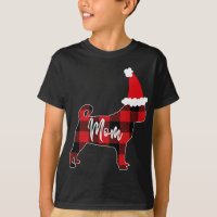 Mum Pug Dog Christmas Mama Pajama Red Plaid Buffal
