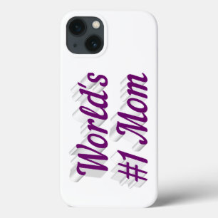 Mum purple text iPhone case