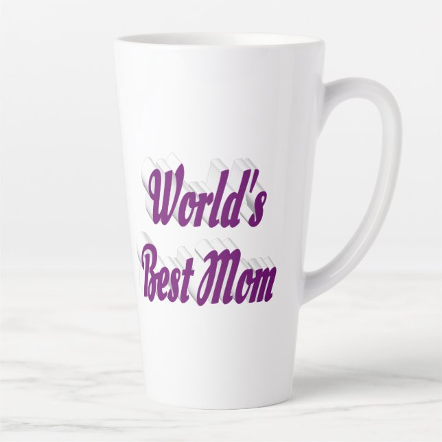 Mum purple text latte mug (Right)