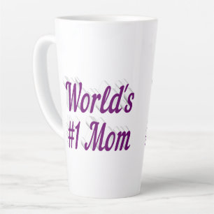 Mum purple text latte mug