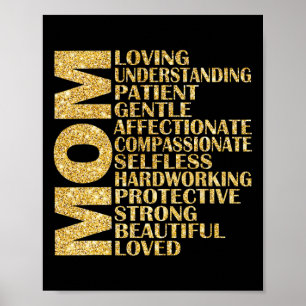 Mum Qualities Definition Loving Understanding Poster
