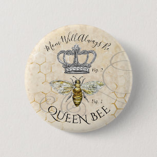 Mum Queen Bee 6 Cm Round Badge